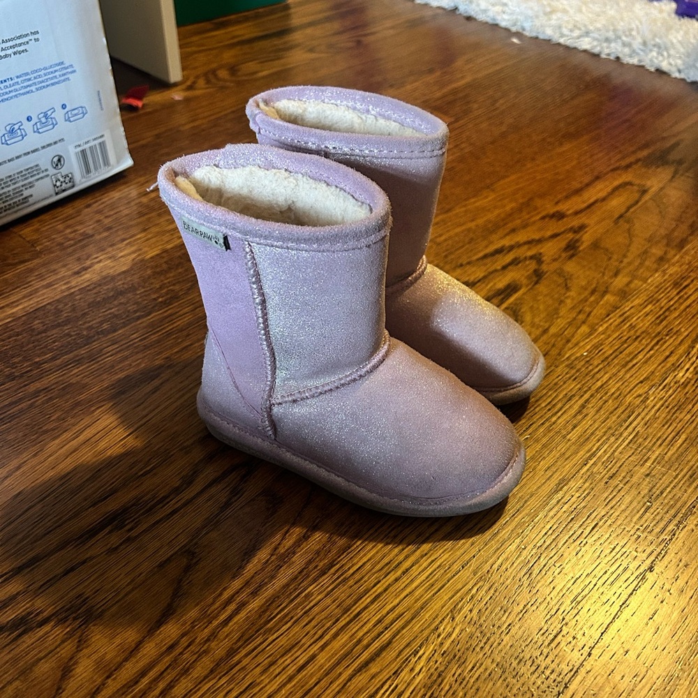 BearPaw Kids Boots in Shimmering Pink